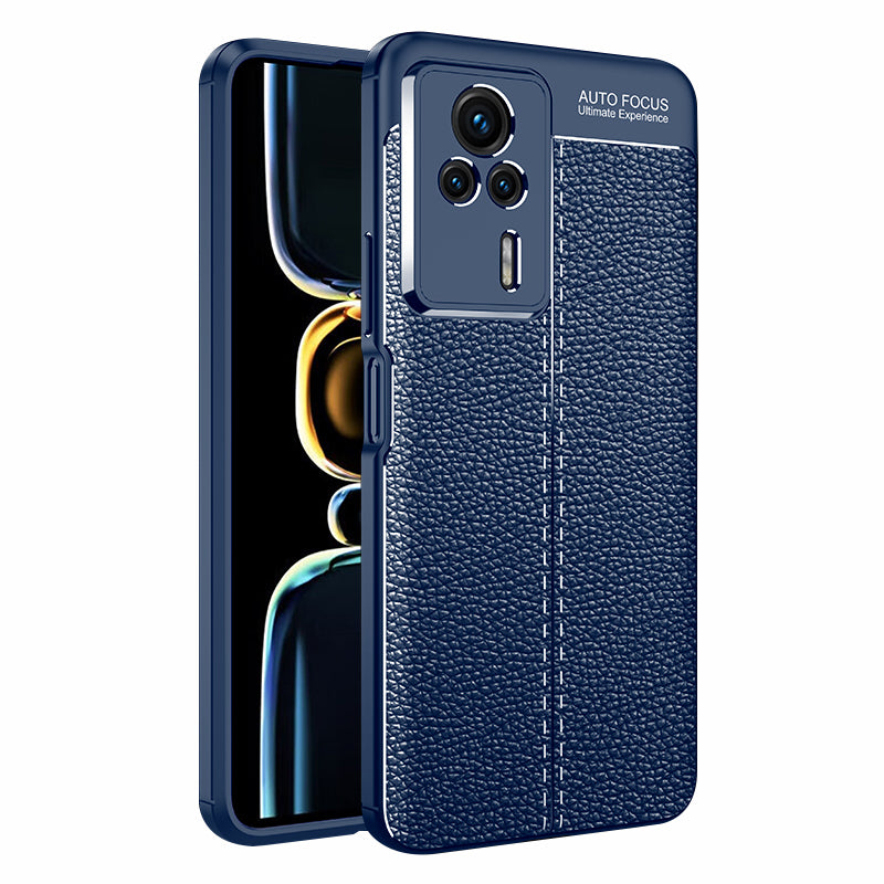 For Xiaomi Redmi K60E 5G Litchi Texture Drop-proof TPU Cover Anti-Scratch Phone Back Case