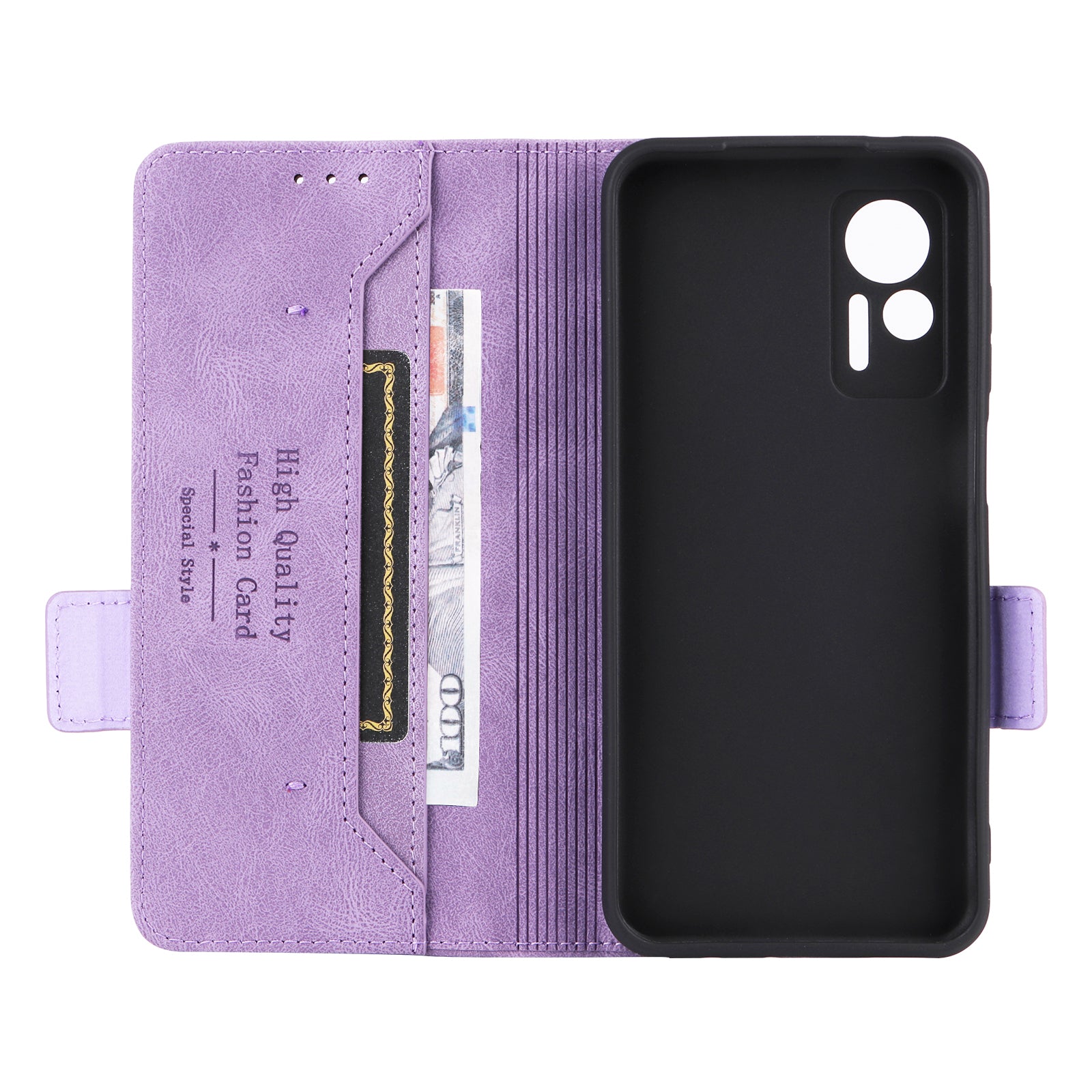 Anti-drop Phone Cover for Ulefone Note 14 Hardware Decor Dual Magnetic Clasp Wallet Foldable Stand PU Leather Protective Phone Case