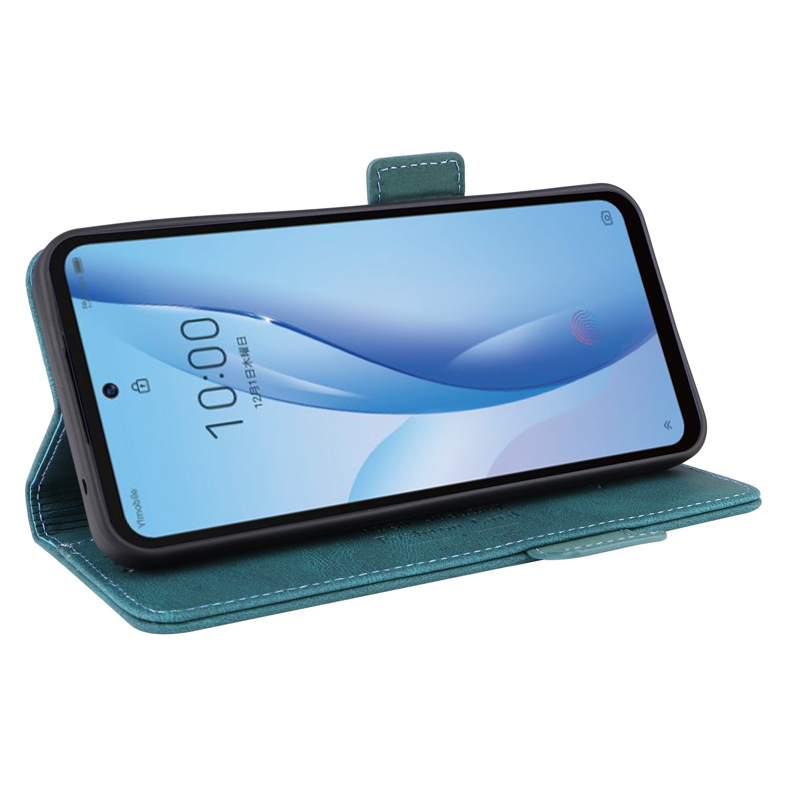 Til ZTE Libero 5G III Hardware Decor Dobbelt magnetisk lås Anti-fald telefoncover Pungholder Anti-ridse PU læder telefontaske