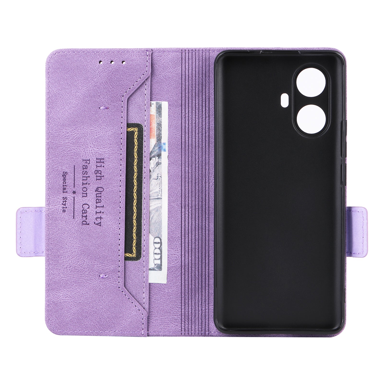 Hardware Decor Phone Case for Realme 10 Pro 5G Dual Magnetic Clasp Wallet Foldable Stand Shockproof PU Leather Cell Phone Cover