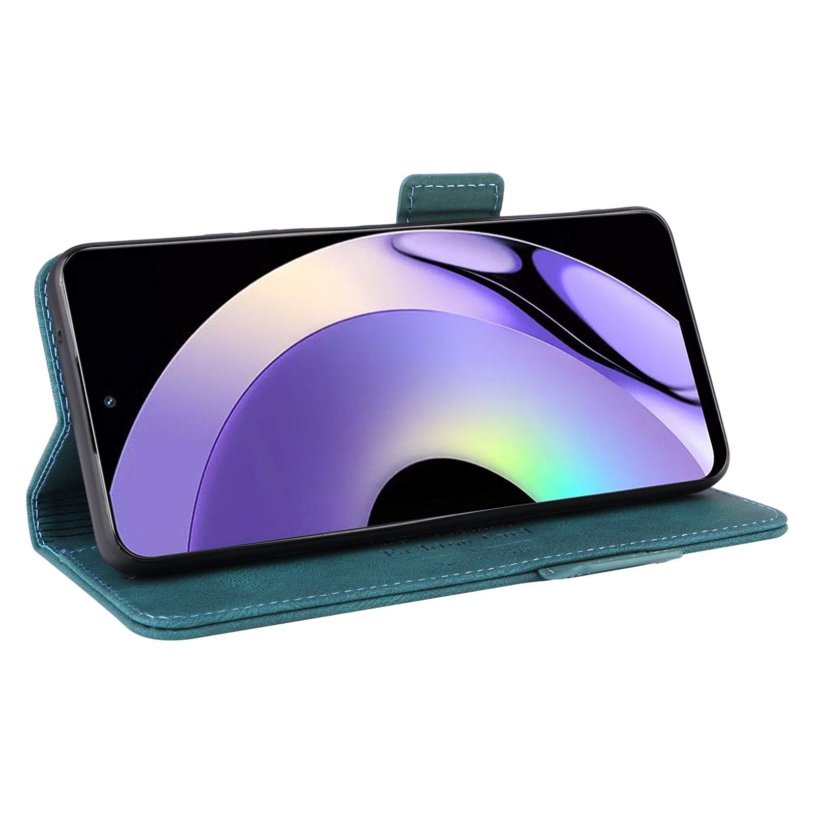 For Realme 10 Pro 5G Hardware Decor Dual Magnetic Clasp Anti-scratch Phone Cover Wallet Stand Anti-drop PU Leather Phone Case