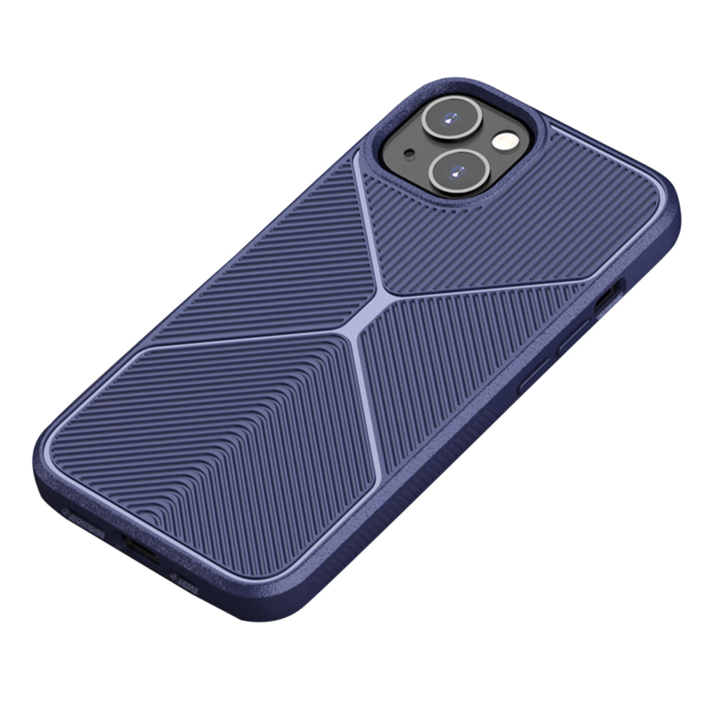 TPU Case for iPhone 12 mini 13 mini 5.4 inch Anti-fall Airbag Design X Design Anti-slip Strips Matte Phone Cover