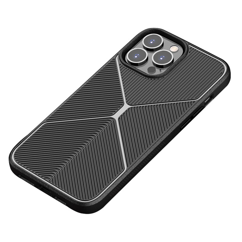 TPU Case for iPhone 13 Pro Max 6.7 inch Bump Proof Airbag Design X Design Anti-slip Strips Matte Phone Cover