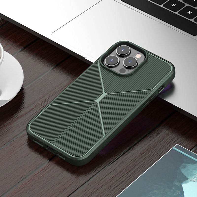 TPU Case for iPhone 12 12 Pro 6.1 inch Shockproof Airbag Design X Design Anti-slip Strips Matte Phone Cover