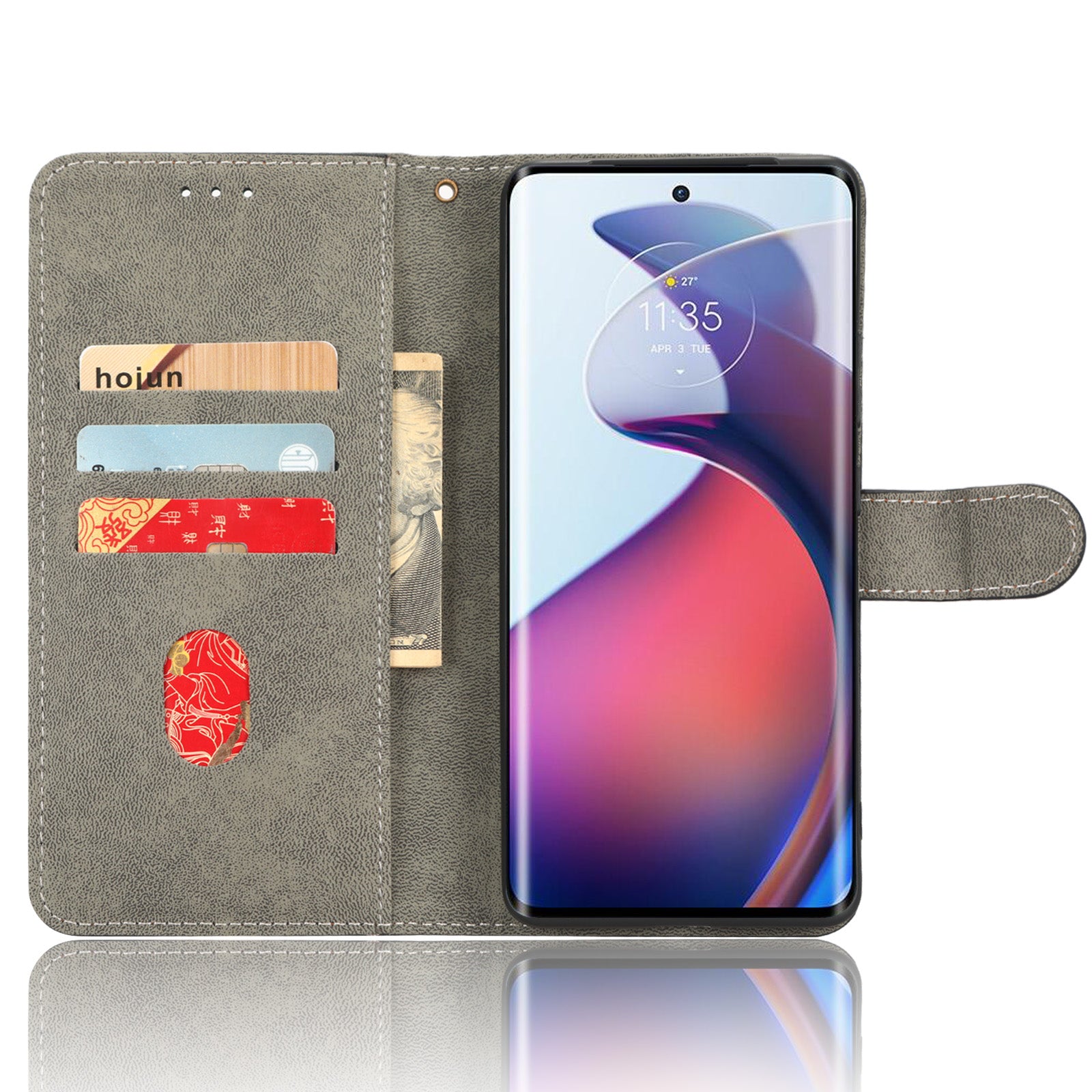 For Motorola Edge 30 Fusion 5G Moto S30 Pro 5G Protective Phone Case RFID Blocking Magnetic Flip Leather Wallet Cover with Stand
