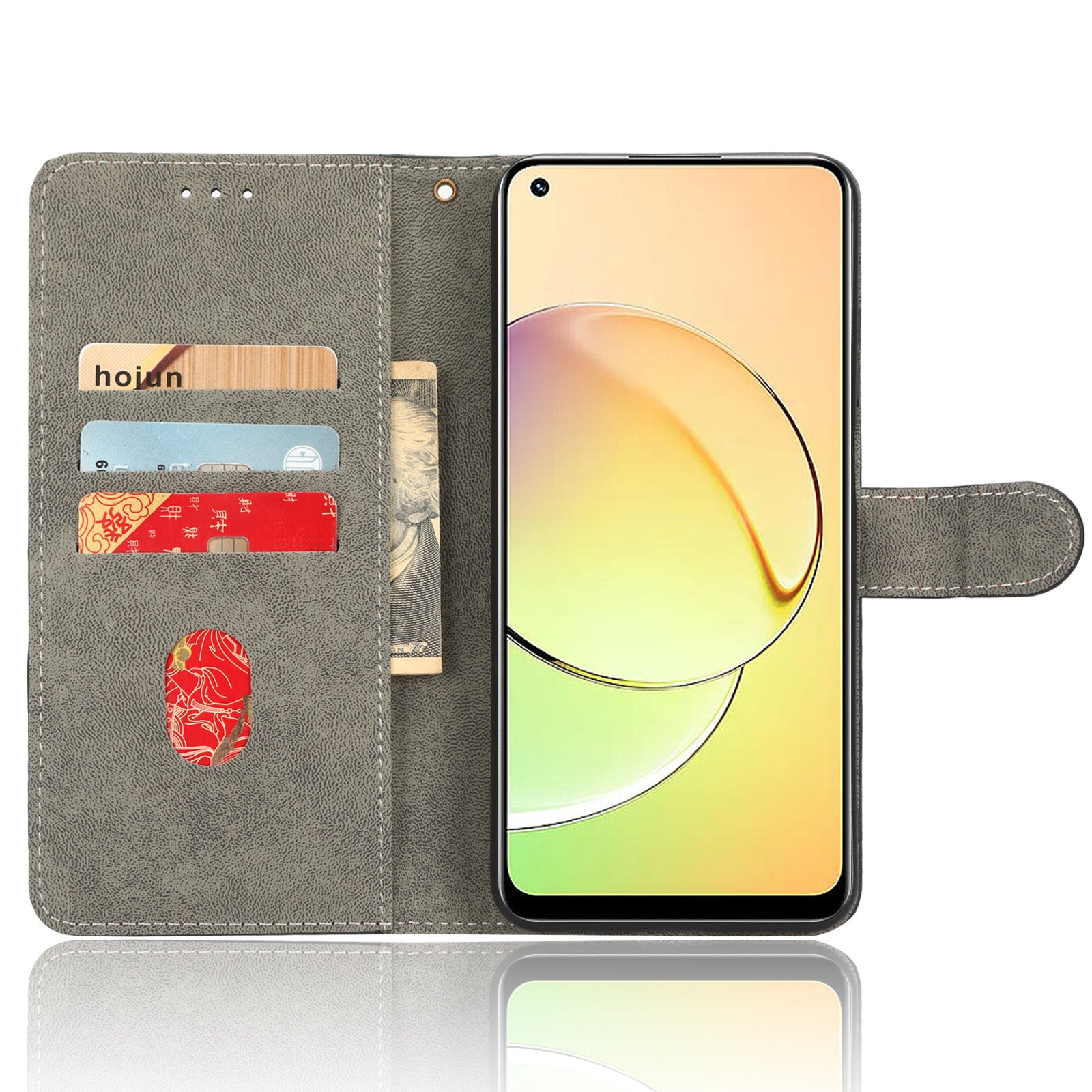 RFID Blocking Anti-scratch Phone Case For Realme 10 4G Anti-fall Magnetic PU Leather Phone Cover with Wallet Stand