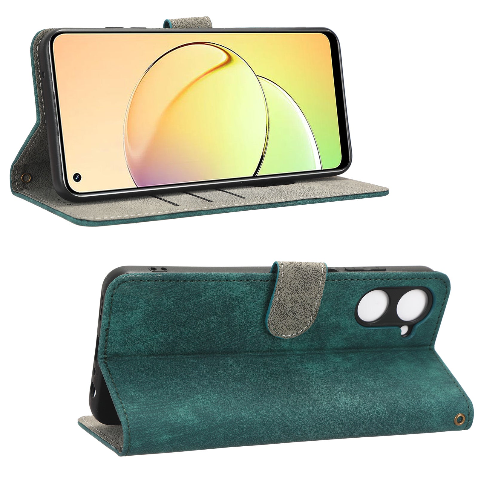 RFID Blocking Anti-scratch Phone Case For Realme 10 4G Anti-fall Magnetic PU Leather Phone Cover with Wallet Stand