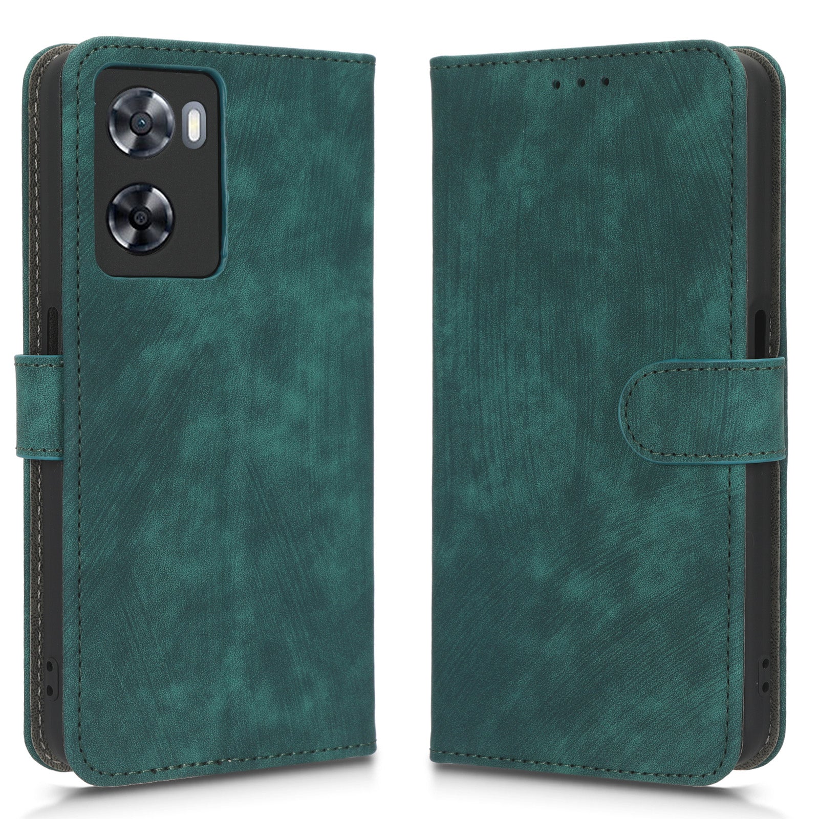For Oppo A57 4G A57s 4G A57e 4G A77 4G RFID Blocking PU Leather Anti-drop Phone Case Protective Magnetic Mobile Phone Cover with Wallet Stand