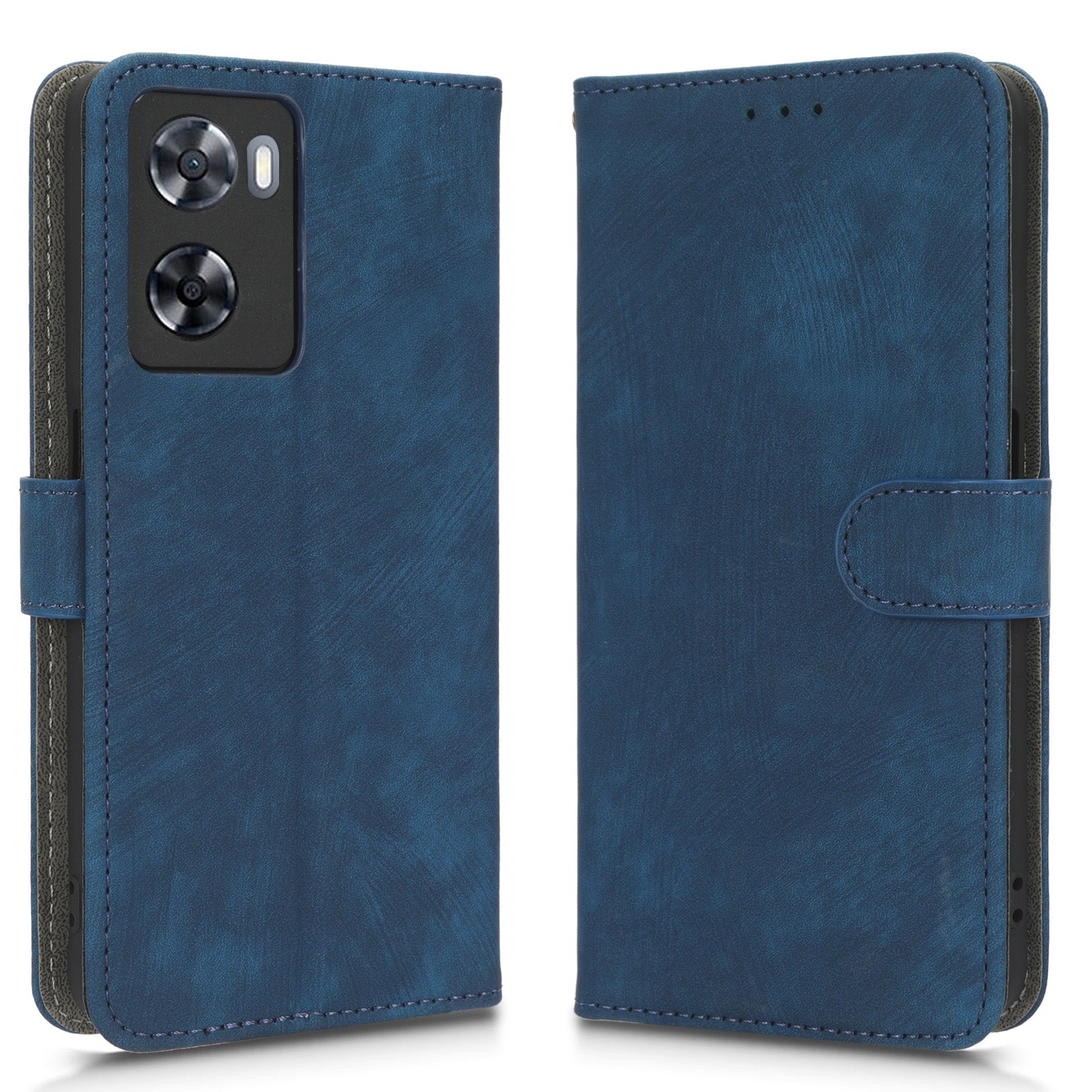 For Oppo A57 4G A57s 4G A57e 4G A77 4G RFID Blocking PU Leather Anti-drop Phone Case Protective Magnetic Mobile Phone Cover with Wallet Stand