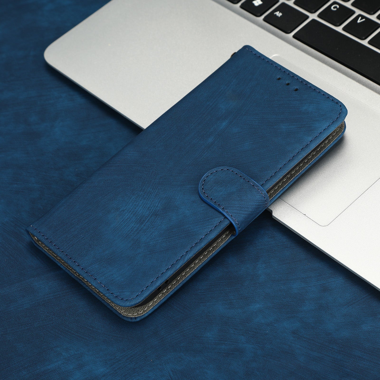 For Oppo A57 4G A57s 4G A57e 4G A77 4G RFID Blocking PU Leather Anti-drop Phone Case Protective Magnetic Mobile Phone Cover with Wallet Stand