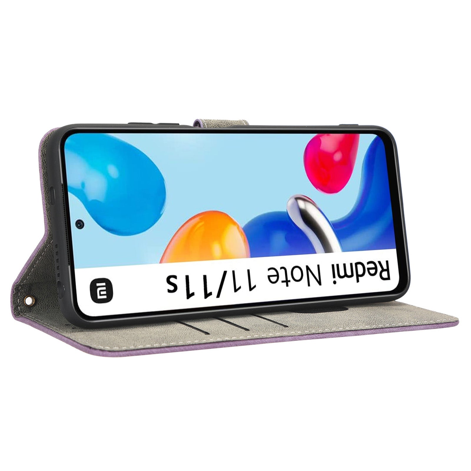 For Xiaomi Redmi Note 11 4G (Qualcomm) Note 11S 4G RFID Blocking Full Coverage PU Leather Phone Case Protective Magnetic Mobile Phone Cover with Wallet Stand