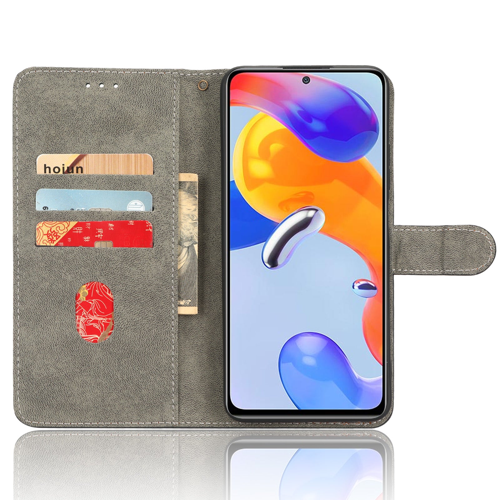 For Xiaomi Redmi Note 11 Pro 4G (MediaTek) Note 11 Pro 5G (Qualcomm) Note 12 Pro 4G Note 11E Pro 5G RFID Blocking PU Leather Phone Case Fully Wrapped Magnetic Mobile Phone Cover with Wallet Stand