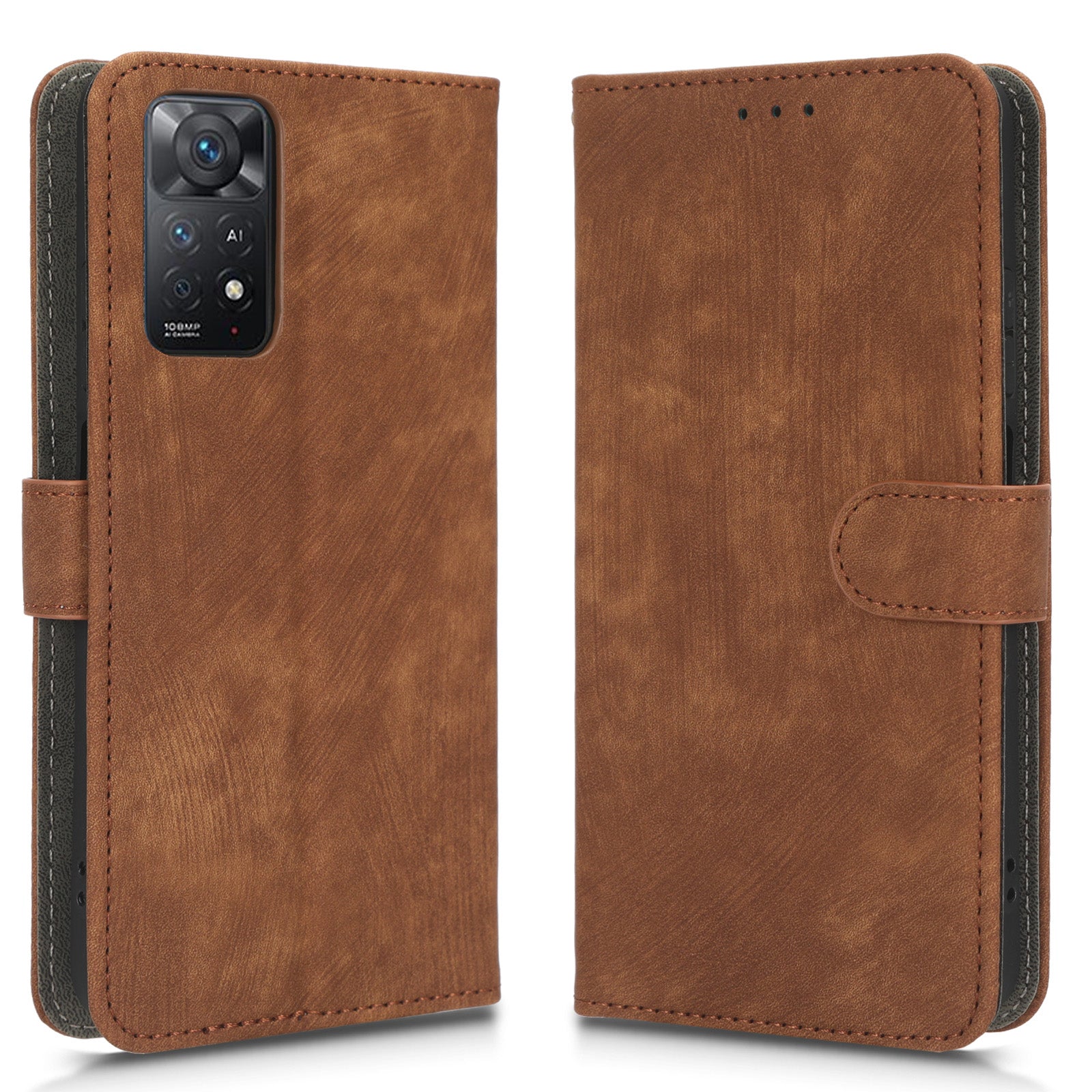 For Xiaomi Redmi Note 11 Pro 4G (MediaTek) Note 11 Pro 5G (Qualcomm) Note 12 Pro 4G Note 11E Pro 5G RFID Blocking PU Leather Phone Case Fully Wrapped Magnetic Mobile Phone Cover with Wallet Stand