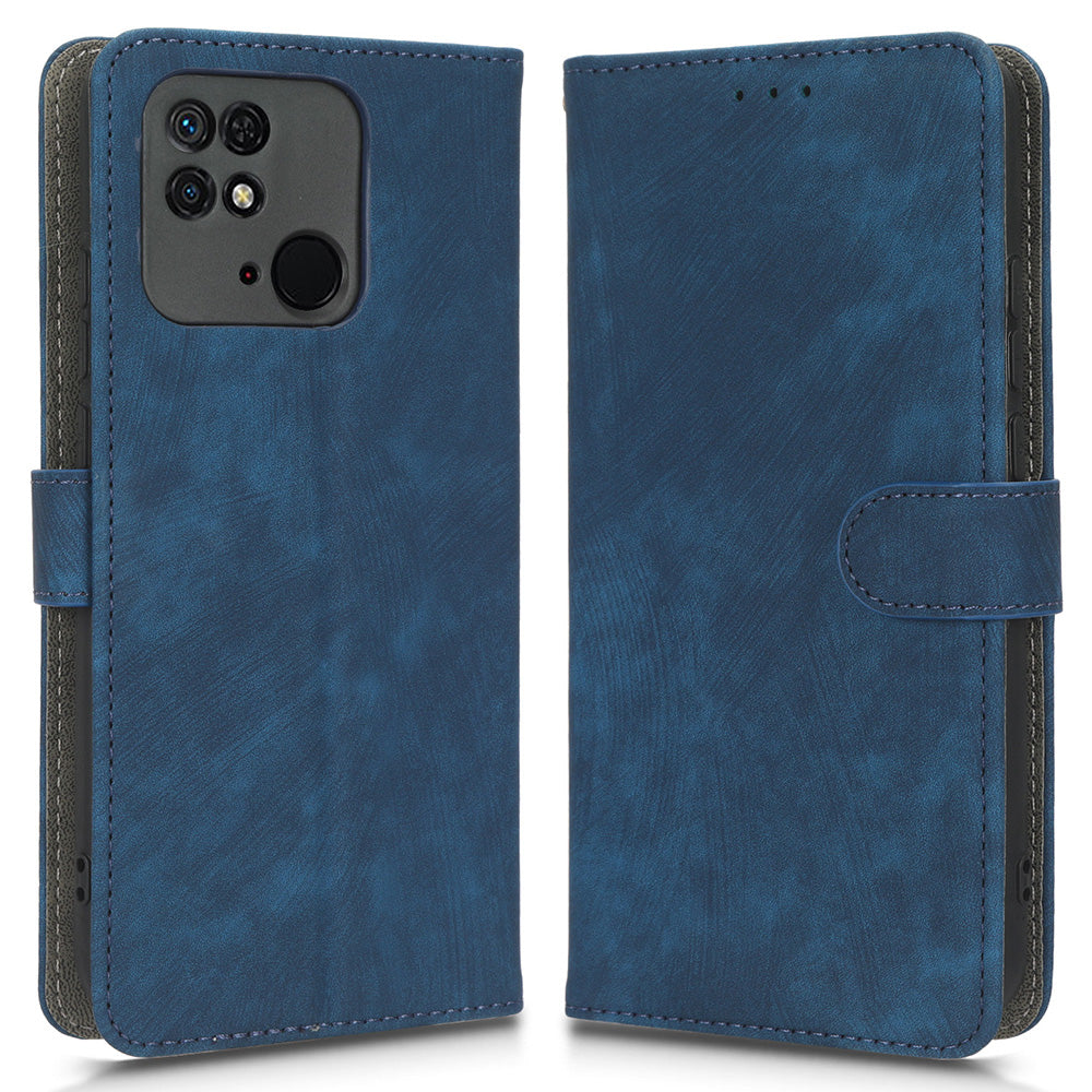 RFID Blocking Magnetic Phone Case For Xiaomi Redmi 10C 4G Redmi 10 (India) 4G PU Leather Anti-fall Protective Phone Cover with Wallet Stand