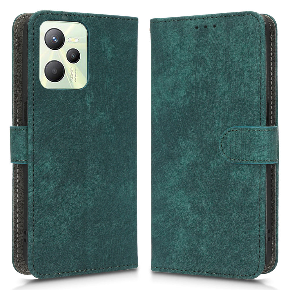 Til Realme C35 4G Narzo 50A Prime magnetisk PU-læder Anti-chok telefoncover RFID-blokerende Fuld beskyttelse Telefoncover med pungholder
