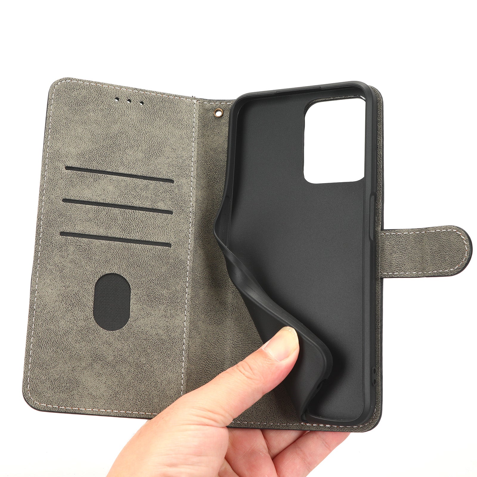 Til Realme C35 4G Narzo 50A Prime magnetisk PU-læder Anti-chok telefoncover RFID-blokerende Fuld beskyttelse Telefoncover med pungholder