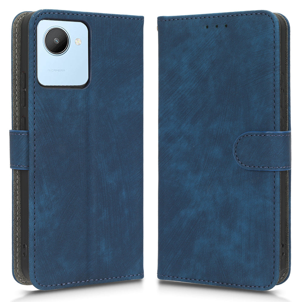 Anti-fall PU Leather Phone Cover For Realme C30 4G Narzo 50i Prime 4G Magnetic RFID Blocking Protective Phone Case with Wallet Stand