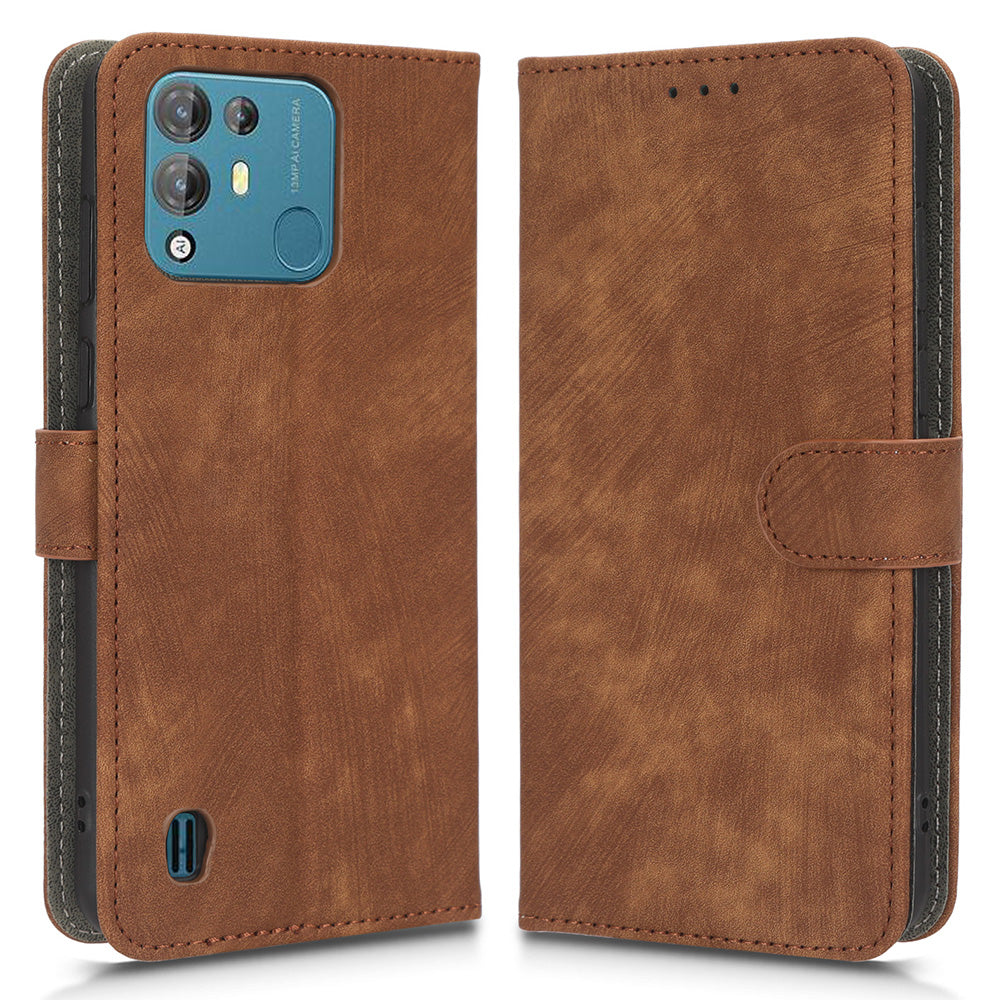 Anti-scratch Phone Case For Blackview A55 Pro Magnetic RFID Blocking PU Leather Drop-proof Flip Wallet Cover Stand