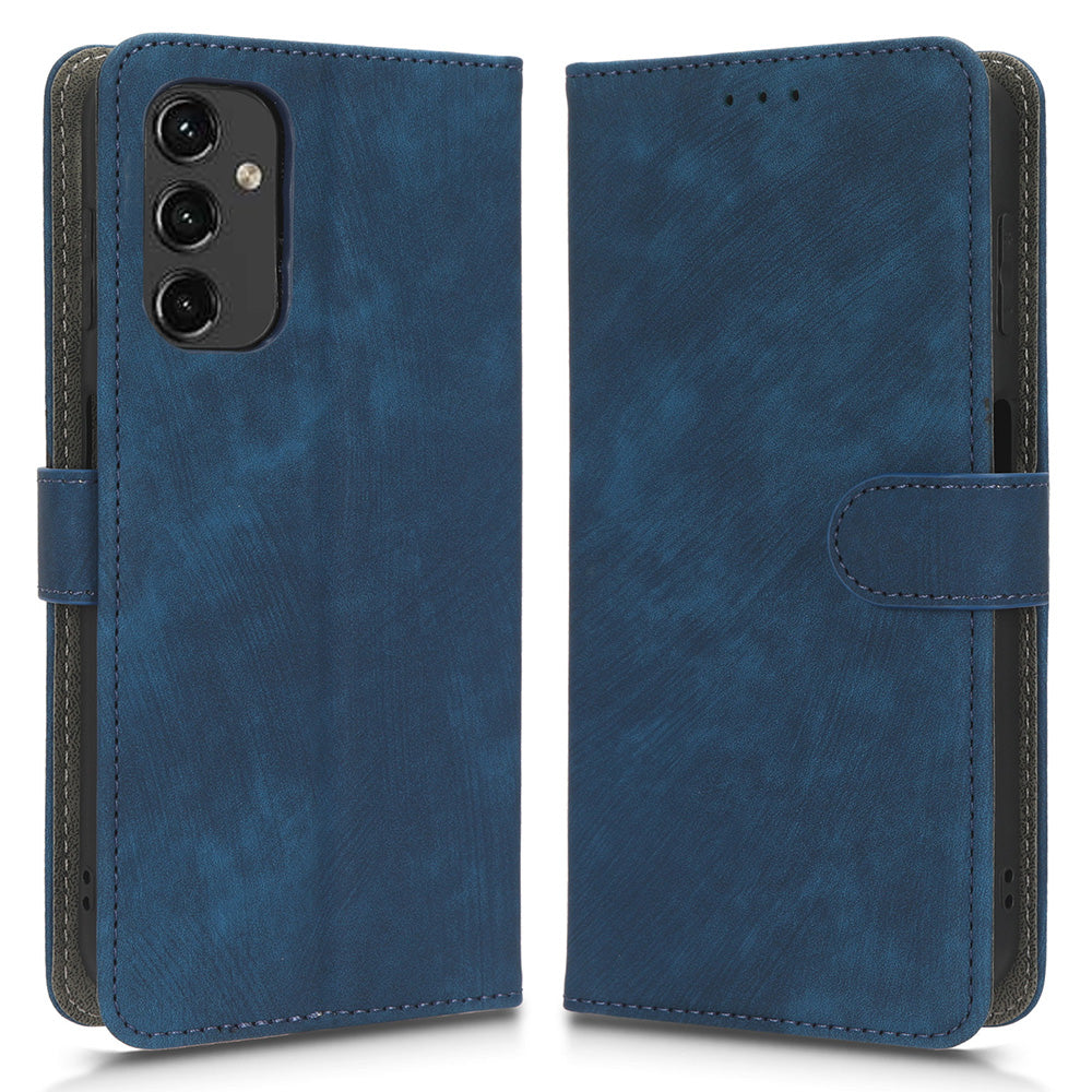 For Samsung Galaxy A14 5G / 4G Anti-fall Magnetic RFID Blocking Phone Case PU Leather Phone Cover with Wallet Stand