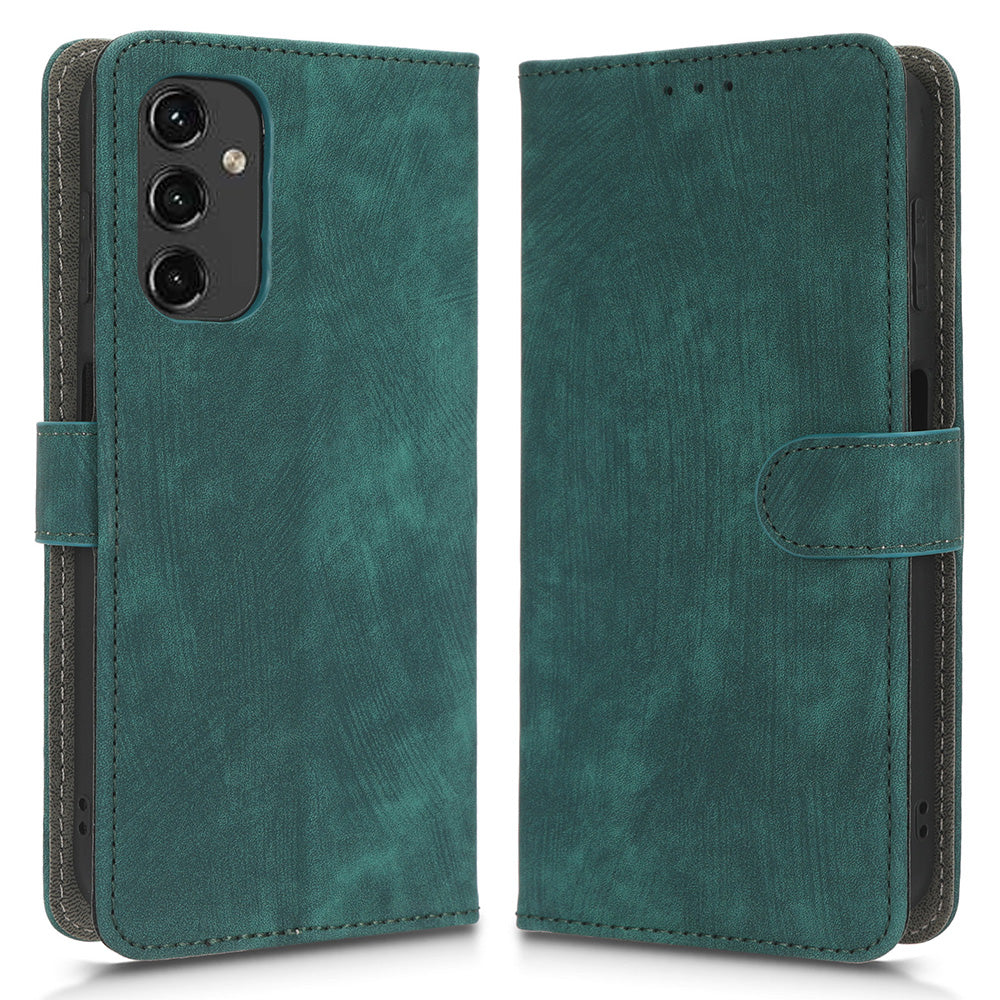 For Samsung Galaxy A14 5G 4G Anti-fall Magnetic RFID Blocking Phone Case PU Leather Phone Cover with Wallet Stand