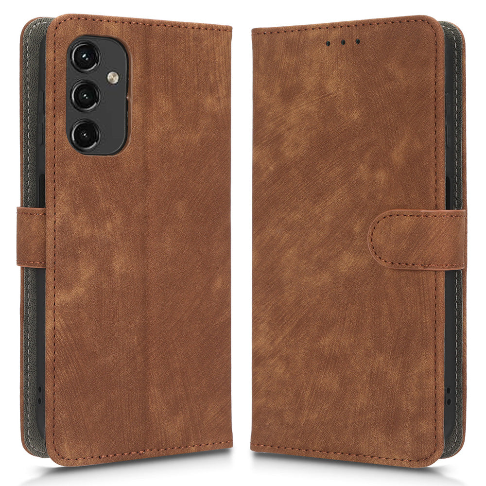 For Samsung Galaxy A14 5G 4G Anti-fall Magnetic RFID Blocking Phone Case PU Leather Phone Cover with Wallet Stand