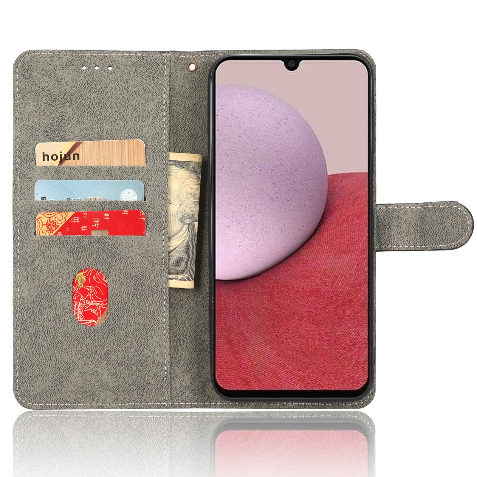 For Samsung Galaxy A14 5G / 4G Anti-fall Magnetic RFID Blocking Phone Case PU Leather Phone Cover with Wallet Stand
