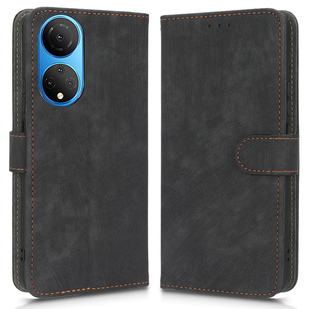 RFID Blocking Phone Cover For Honor X7 Foldable Stand Magnetic PU Leather Protective Phone Wallet Case