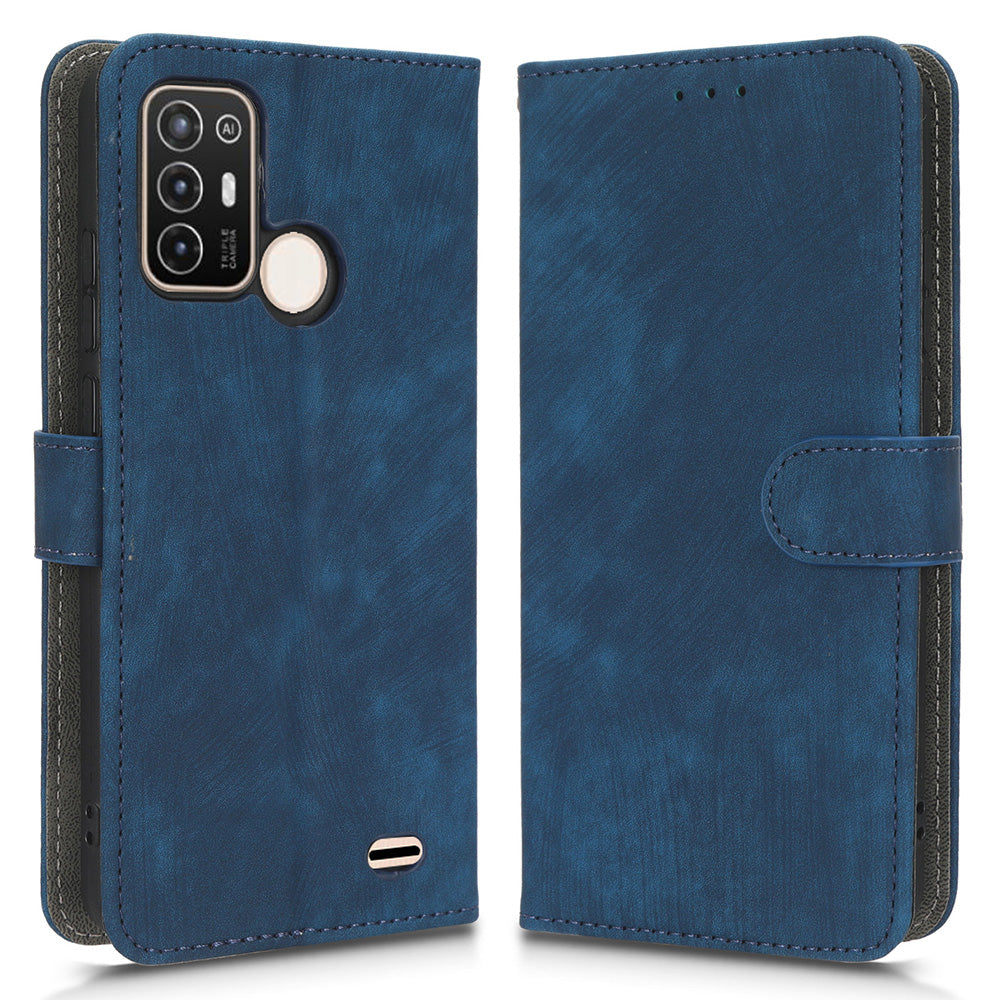 PU Leather Phone Cover For ZTE Blade A52 Flip Wallet Stand RFID Blocking Mobile Phone Case