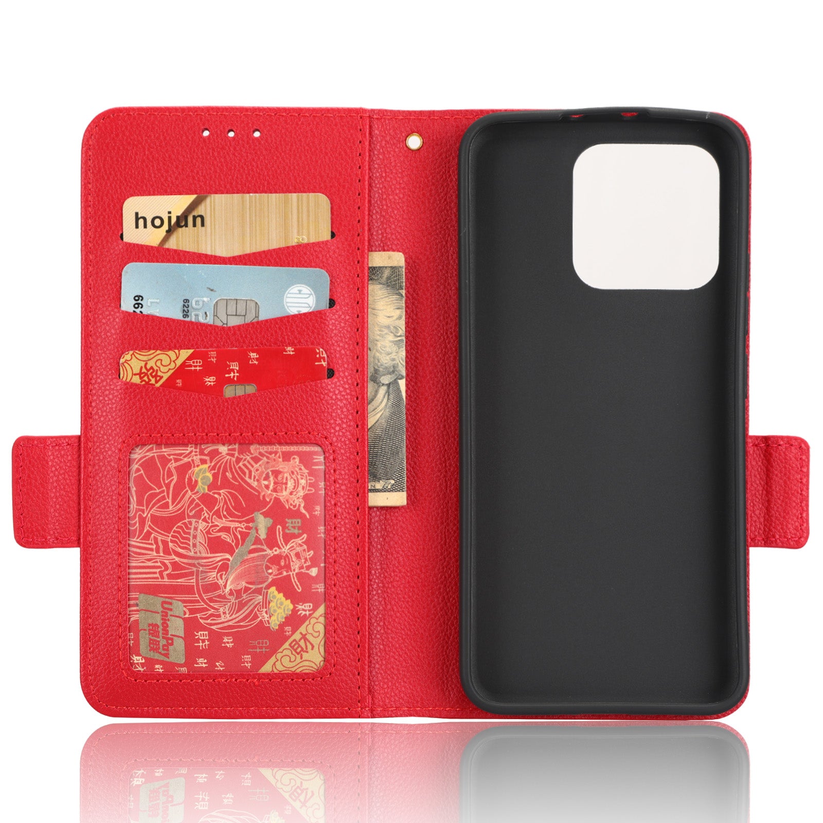 For Xiaomi 13 5G Full Protection Litchi Texture Phone Case PU Leather Wallet Stand Dual Magnetic Clasp Cell Phone Cover