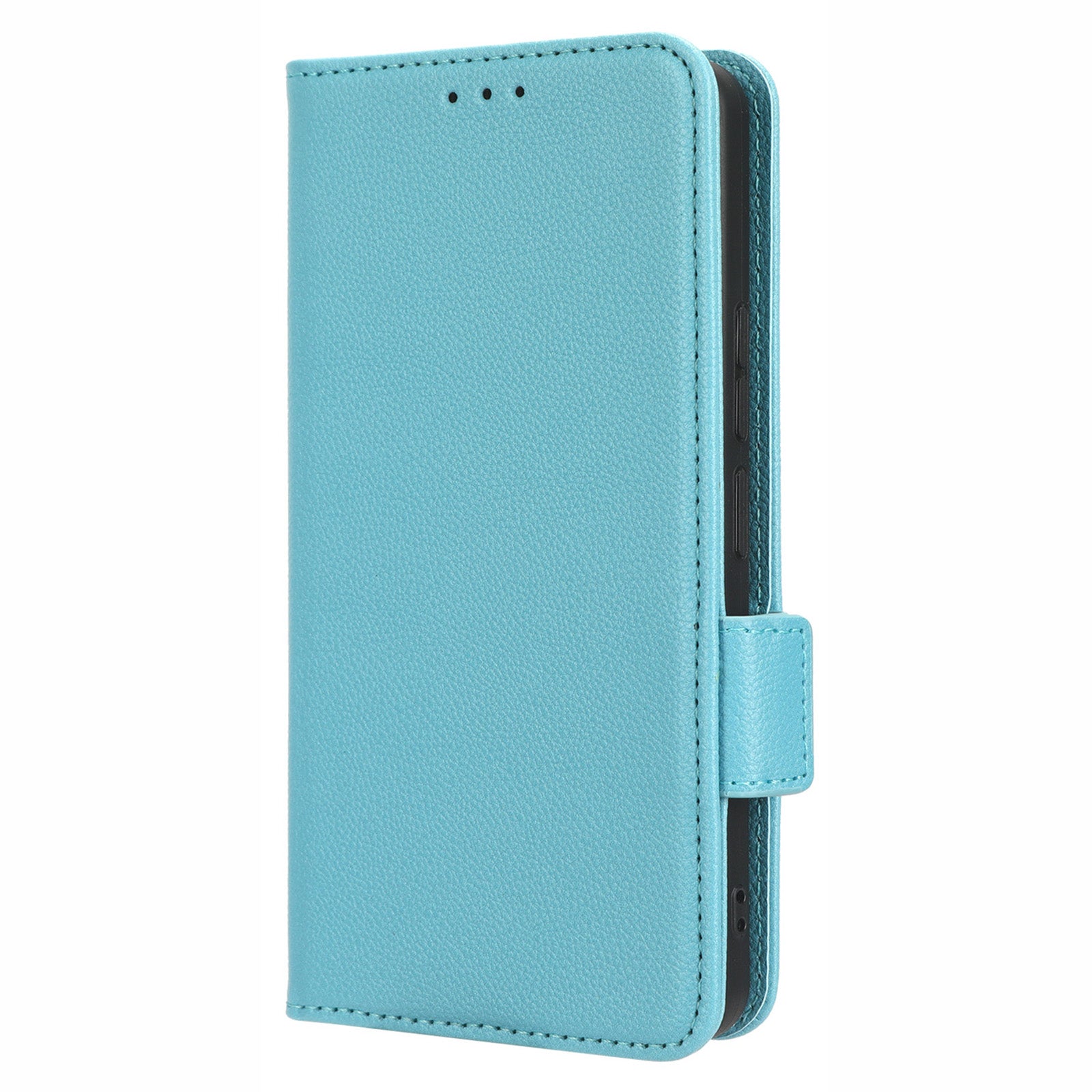 Til TCL 405 406 T506D dobbelt magnetisk lås PU læder smartphone etui Foldeligt stativ Litchi Texture Telefon Flip Wallet Cover