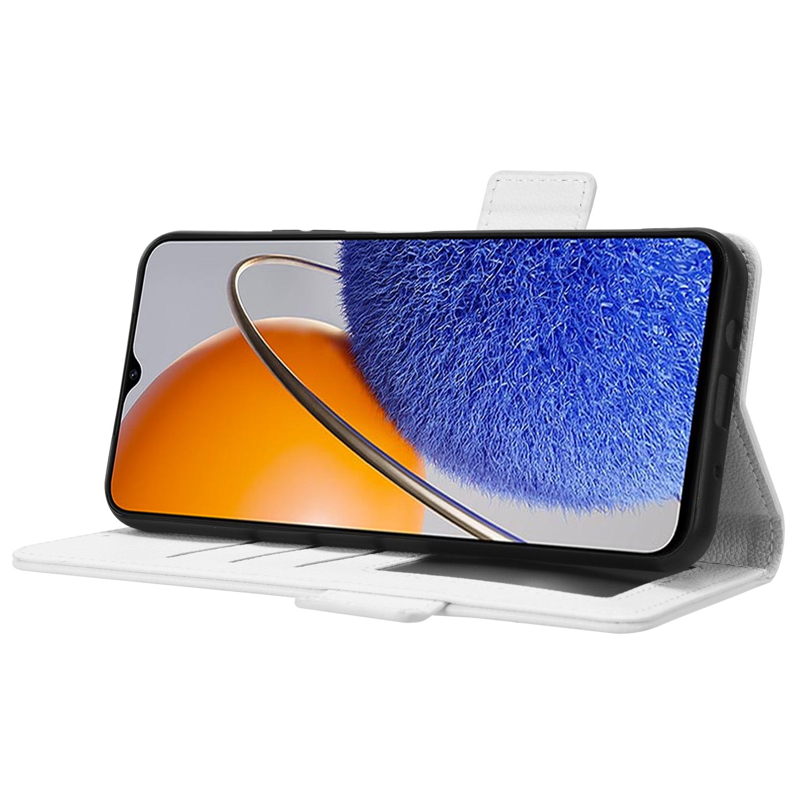 PU Leather Smartphone Case For Huawei nova Y61 4G Enjoy 50z 4G Dual Magnetic Clasp Litchi Texture Flip Wallet Stand Scratch-resistant Phone Cover