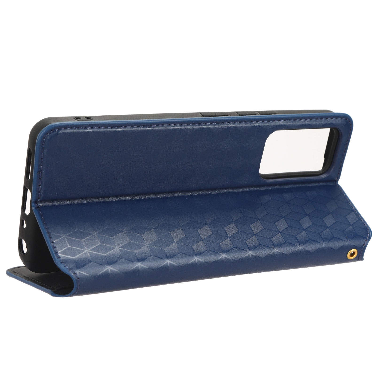 Til TCL 405 406 T506D Rhombus mønster påtrykt PU læder Beskyttende Flip Telefon Pung Cover Stand Magnetisk Autoabsorberet Anti-ridse Telefon Taske