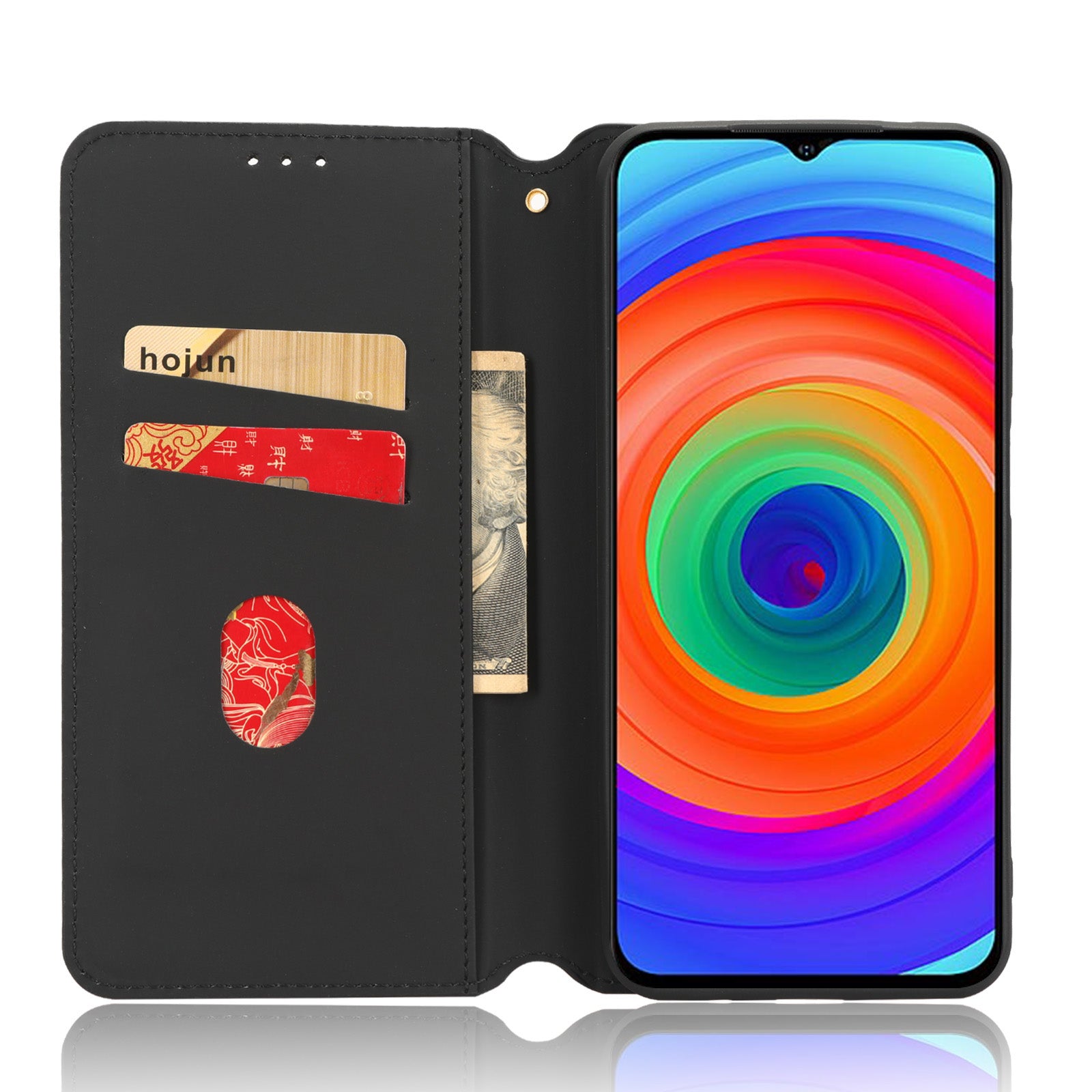 For Ulefone Note 14 Rhombus Pattern Imprinted Drop-proof Phone Case Magnetic Auto Closing PU Leather Wallet Stand Anti-scratch Phone Cover