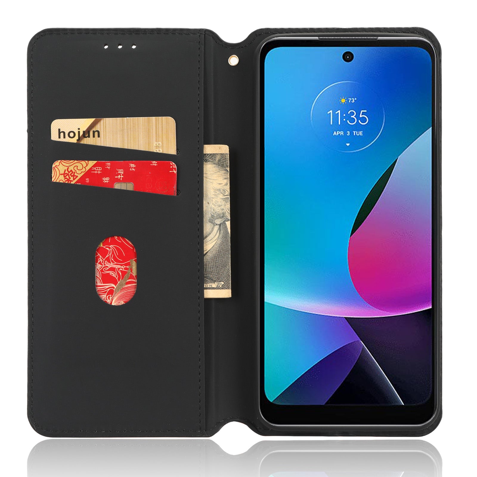 PU Leather Protective Phone Case For Motorola Moto G Play (2023) 4G Rhombus Pattern Imprinted Magnetic Auto-absorbed Stand Wallet Folio Flip Phone Cover