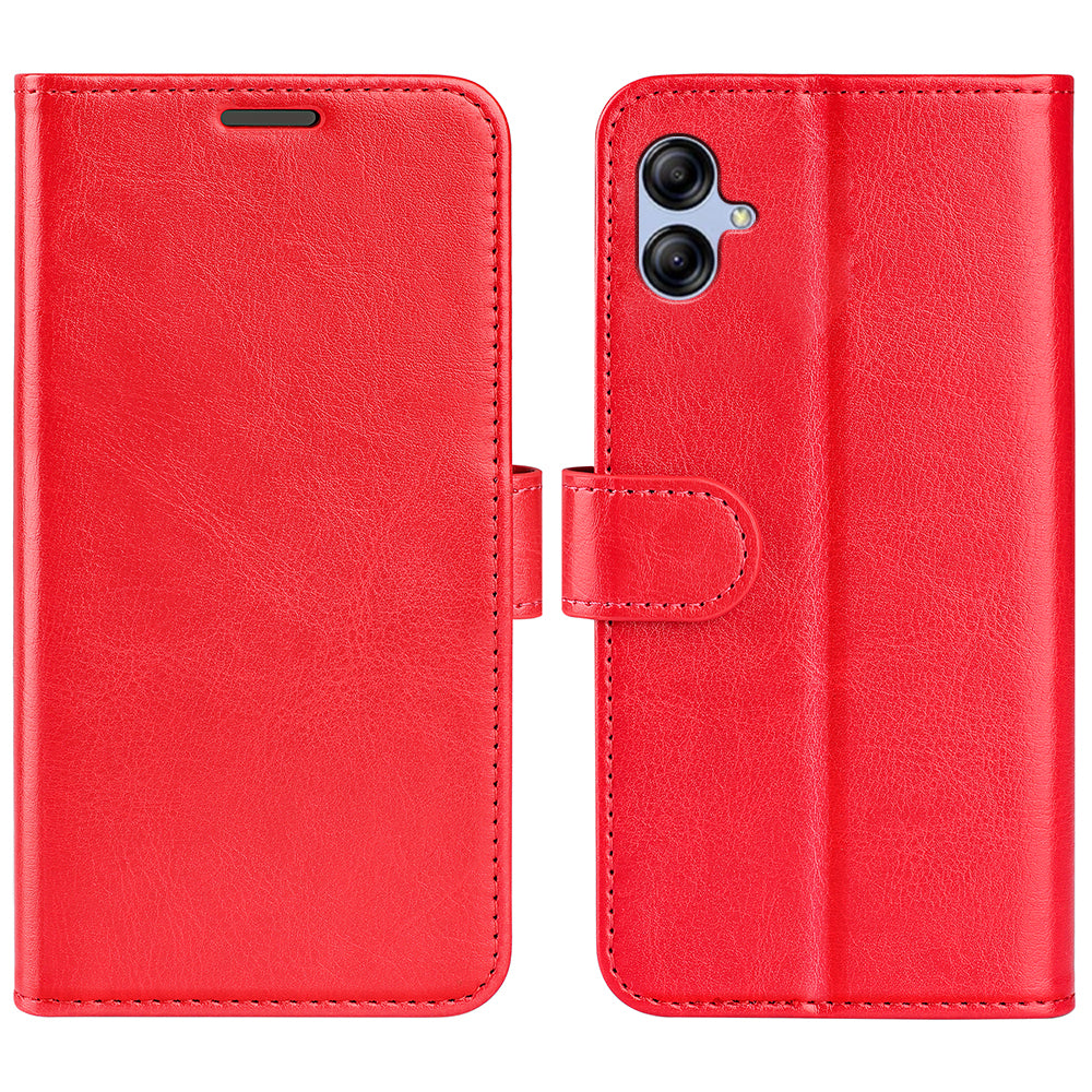 For Samsung Galaxy A04e 4G / F04 4G / M04 4G Crazy Horse Texture PU Leather Wallet Case Flip Folio Book Stand Shockproof Phone Cover