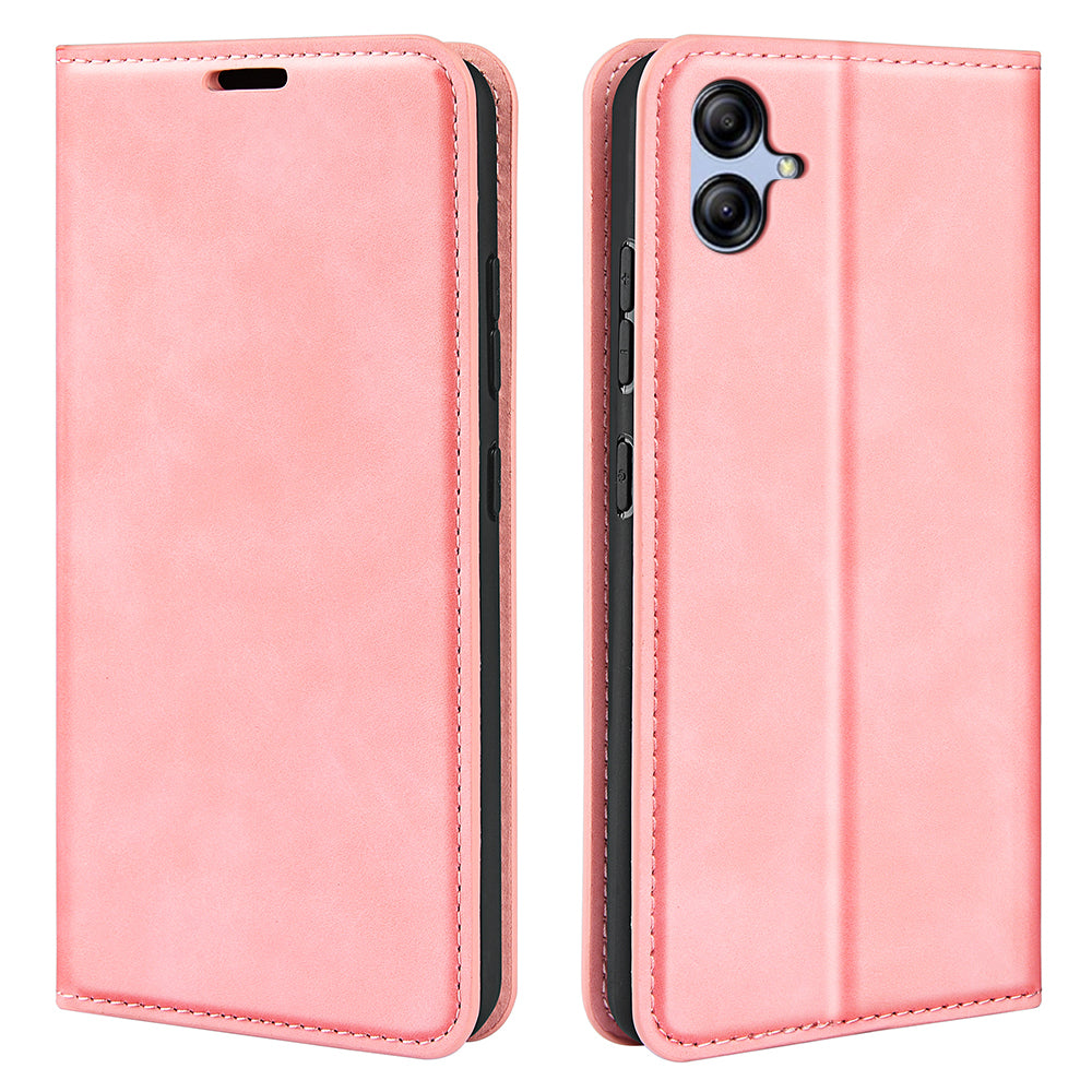 For Samsung Galaxy A04e 4G F04 4G M04 4G Skin-touch Feeling PU Leather Wallet Case Stand Magnetic Absorption Flip Protective Phone Cover