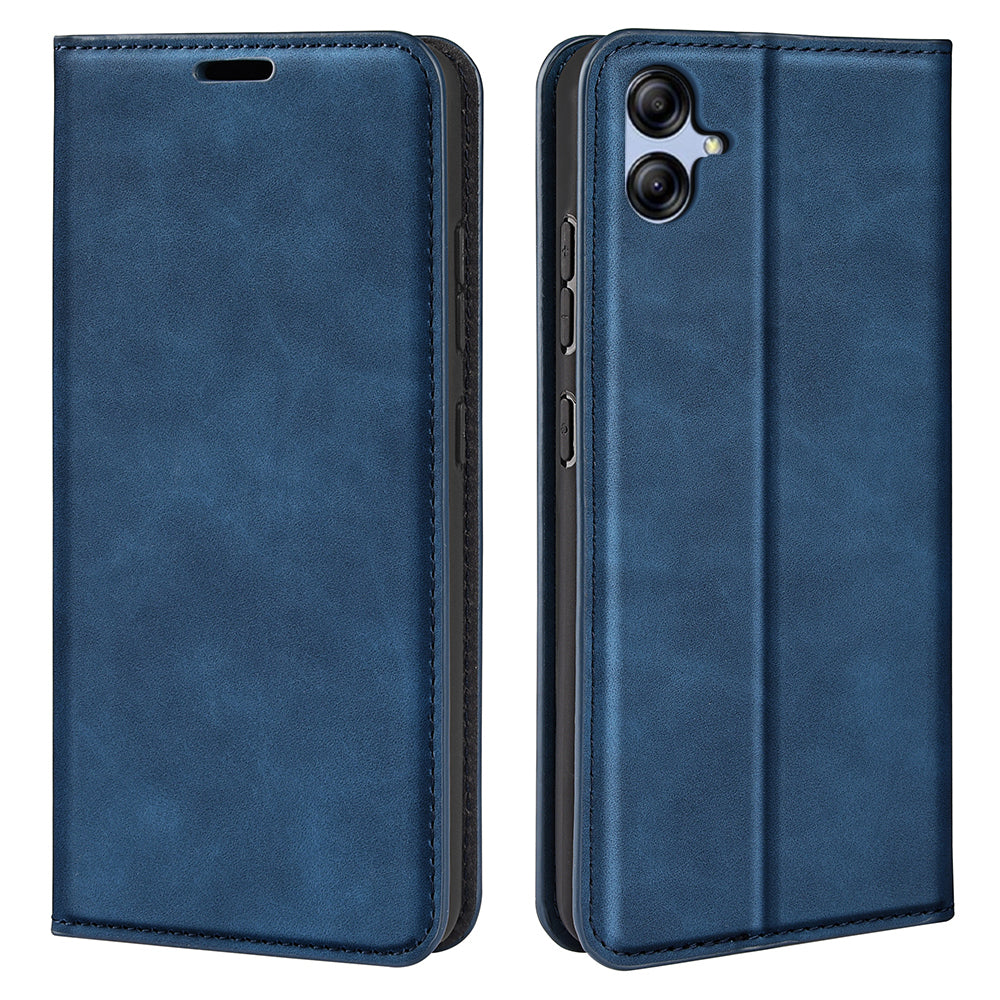 For Samsung Galaxy A04e 4G F04 4G M04 4G Skin-touch Feeling PU Leather Wallet Case Stand Magnetic Absorption Flip Protective Phone Cover