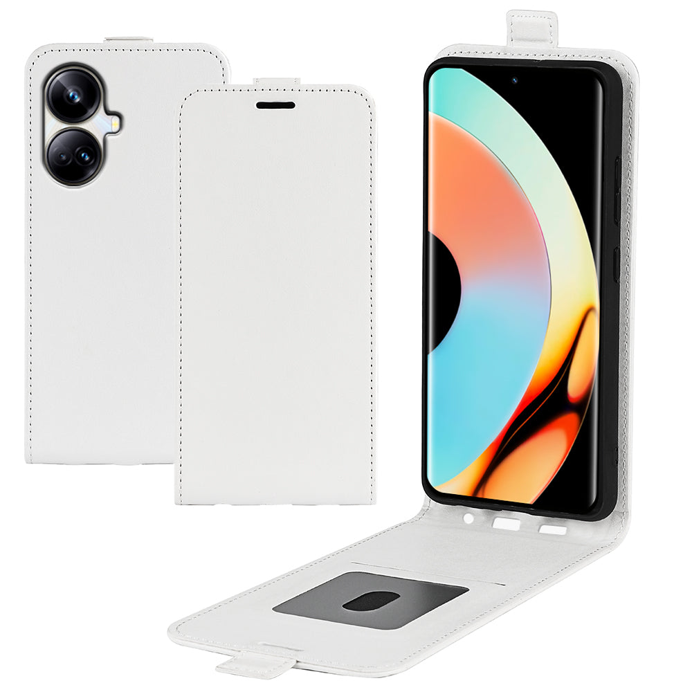 For Realme 10 Pro 5G Crazy Horse Texture Card Holder Vertical Flip Phone Case Leather Protective Cover