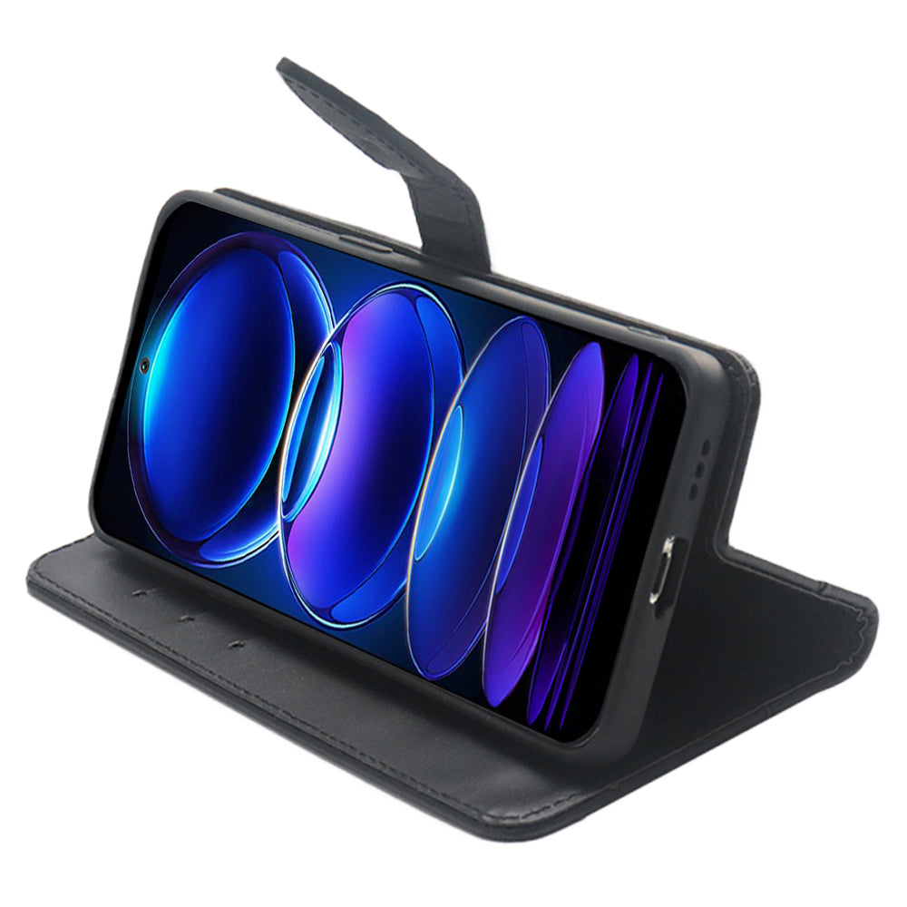 IDEWEI Protective Phone Case for Xiaomi Redmi K60E 5G PU Leather Stand Scratch-resistant Phone Cover with Card Slots