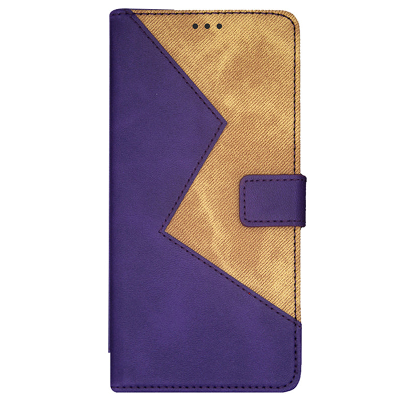IDEWEI For Xiaomi Poco F5 Pro 5G Redmi K60 Pro 5G K60 5G Card Slots Color Splicing Leather Magnetic Phone Case with Wrist Strap