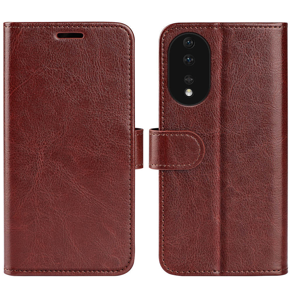 For Honor 80 5G Crazy Horse Texture PU Leather Magnetic Phone Case Stand Wallet Flip Cover