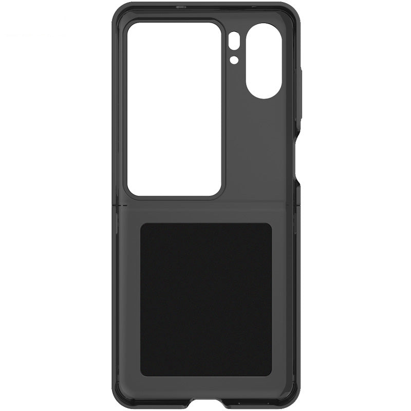 IMAK Ruiyi Series for Oppo Find N2 Flip 5G Protective Phone Case Carbon Fiber Texture PU Leather Coated PC Anti-scratch Mobile Phone Cover