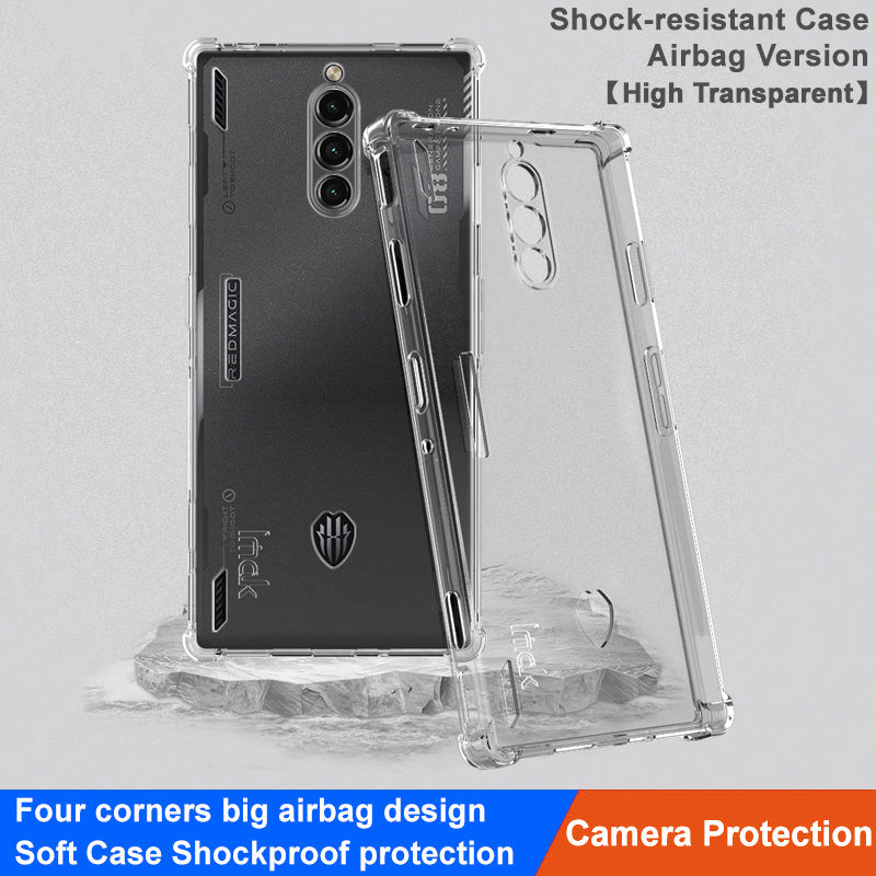 IMAK For ZTE nubia Red Magic 8 Pro 5G Pouzdro na telefon Red Magic 8 Pro 5G TPU se čtyřmi rohovými polštářky Airbag Design Kryt tlumící nárazy