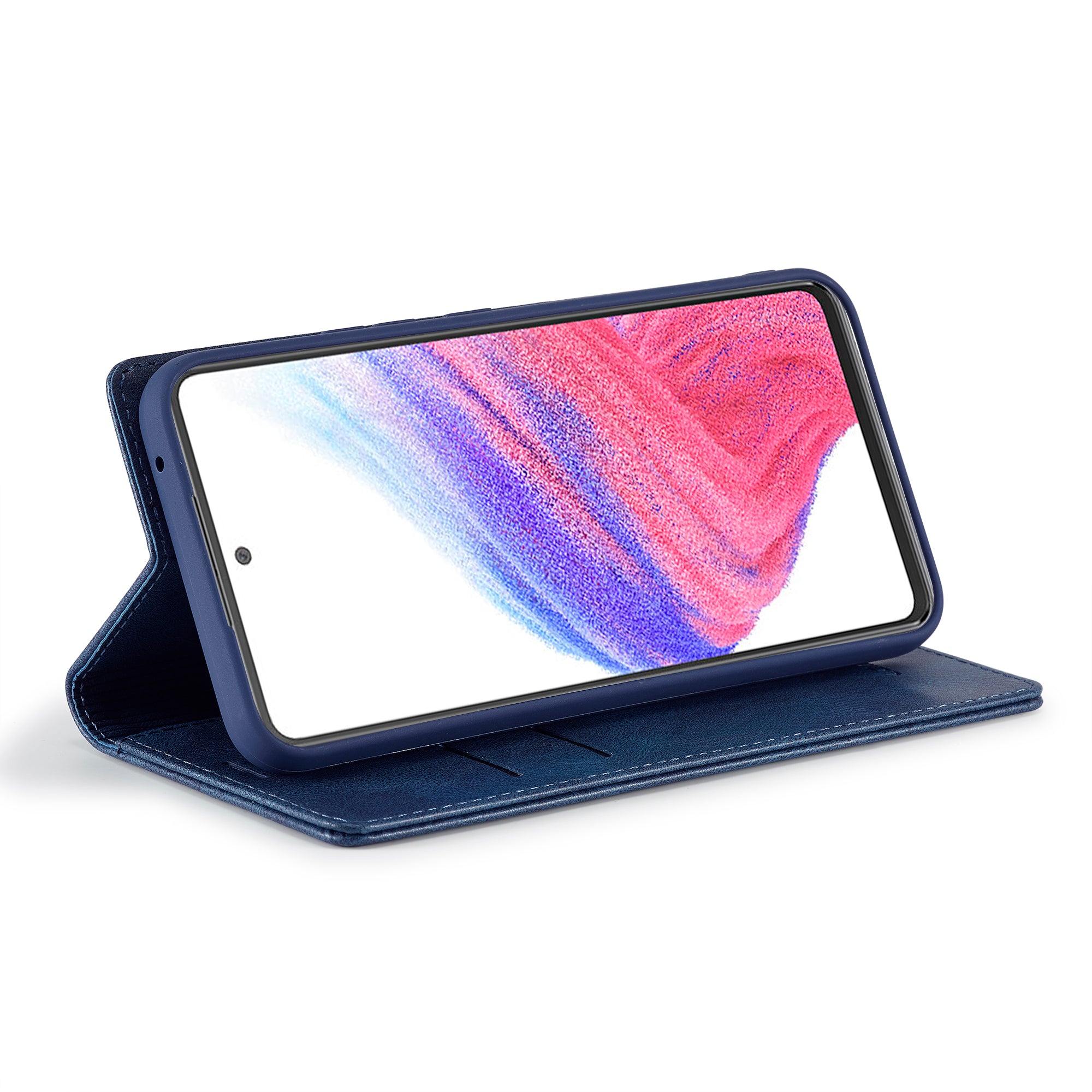 LC.IMEEKE For Samsung Galaxy A54 5G Anti-scratch PU Leather Flip Phone Wallet Case RFID Blocking Stand Magnetic Absorption Drop-proof Phone Cover