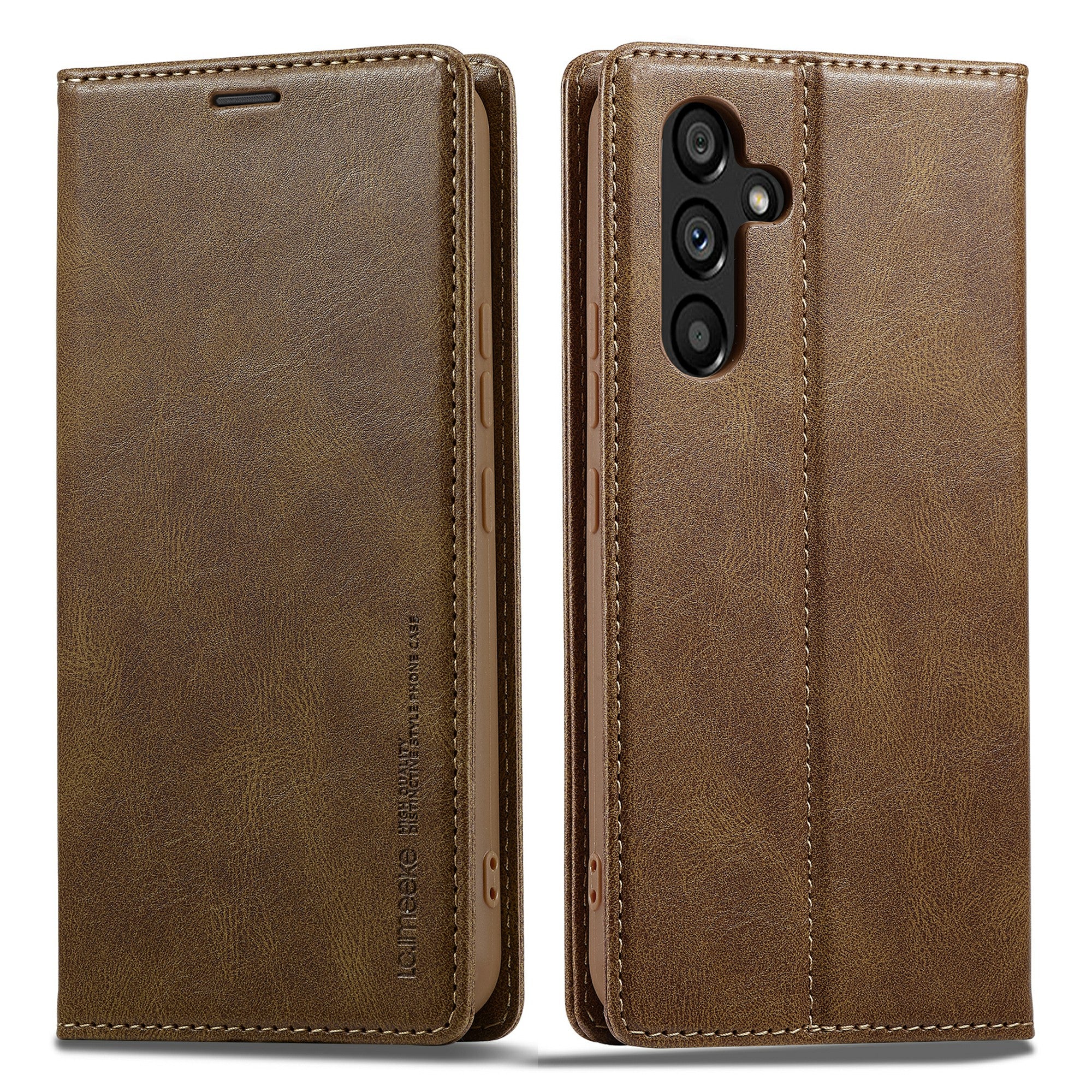 LC.IMEEKE For Samsung Galaxy A54 5G Anti-scratch PU Leather Flip Phone Wallet Case RFID Blocking Stand Magnetic Absorption Drop-proof Phone Cover