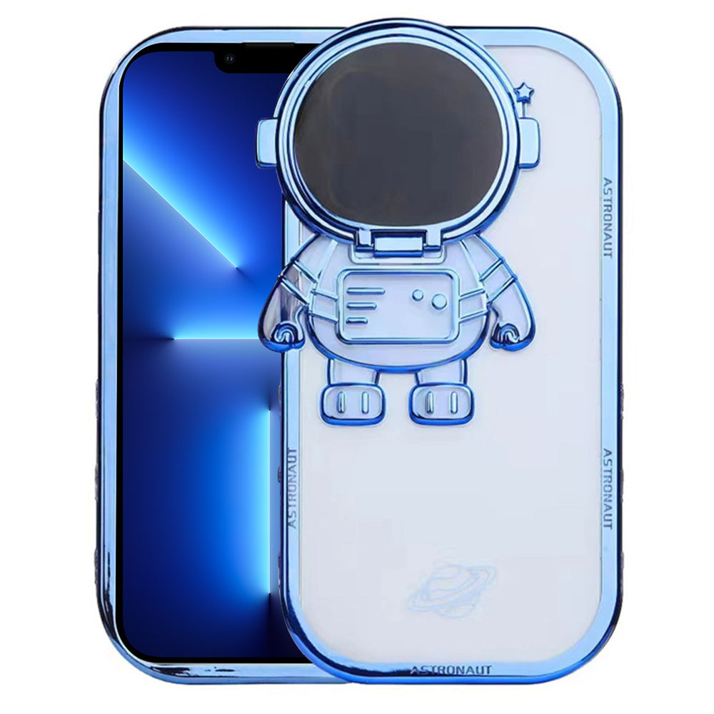 For iPhone 13 Pro 6.1 inch Anti-Fall Protective Case Spaceman Design TPU Phone Shell with Camera Lens Cover