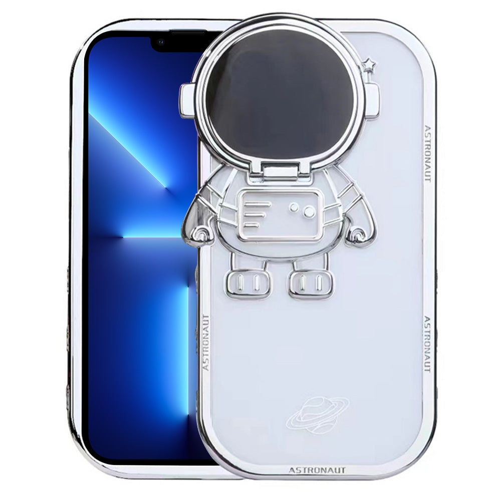 For iPhone 13 Pro 6.1 inch Anti-Fall Protective Case Spaceman Design TPU Phone Shell with Camera Lens Cover