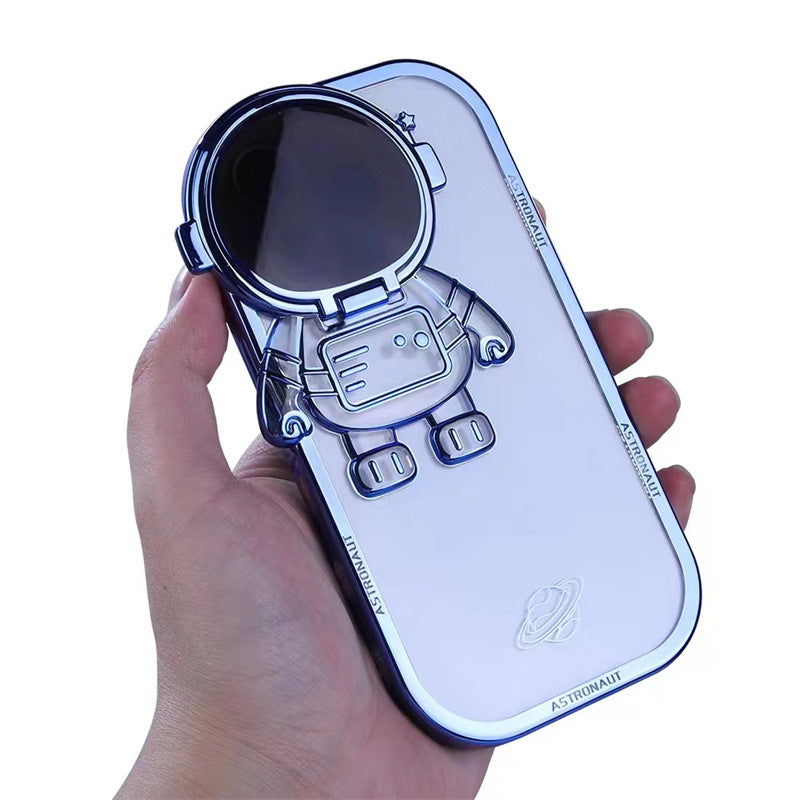 Anti-Drop TPU Phone Case for iPhone 12 Pro Max 6.7 inch Spaceman Design Protective Phone Shell with Camera Lens Cover