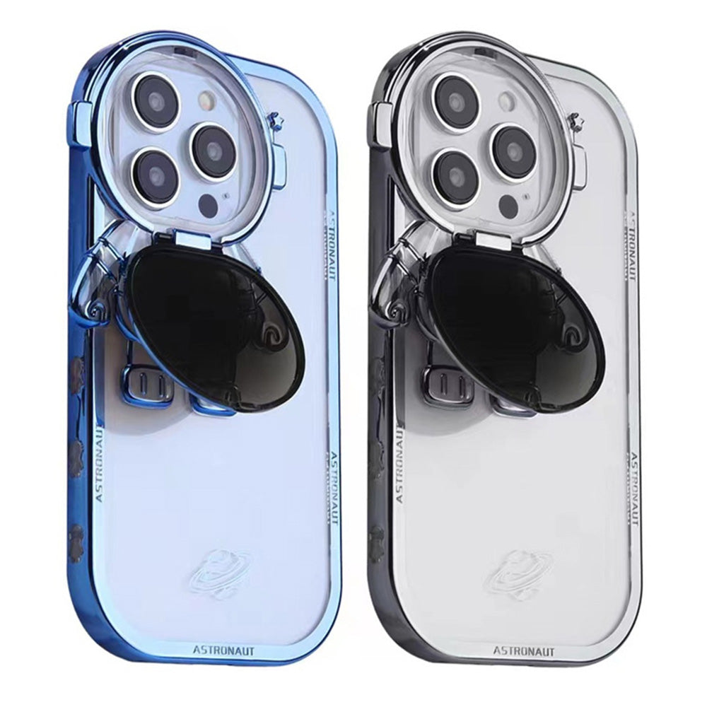 Spaceman Design TPU Phone Case for Phone 13 Pro Max Anti-Fall Shockproof Case with Camera Lens Cover