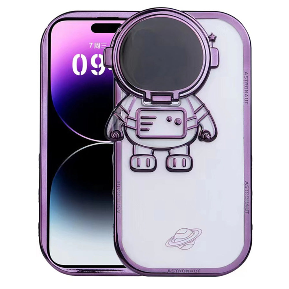 For iPhone 14 Pro Max Anti-fall Phone Case Spaceman Design TPU Phone Shell with Camera Lens Cover